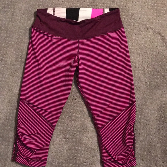 lululemon athletica Pants - Lulu lemon striped cropped legging